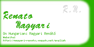 renato magyari business card