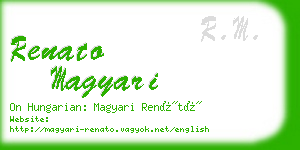renato magyari business card